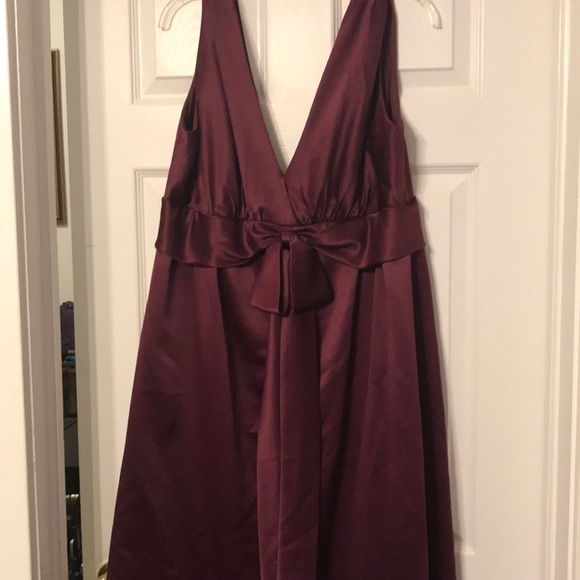 After Six Tea Length Dress w/ Bow in Front - Picture 5 of 5